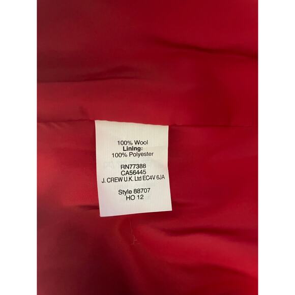 J.Crew No. 2 Pencil Skirt Wool Size 10 Red Style 88707 - Picture 4 of 7